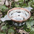Medium Copper Rim Pewter Quaich