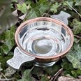 Medium Copper Rim Pewter Quaich