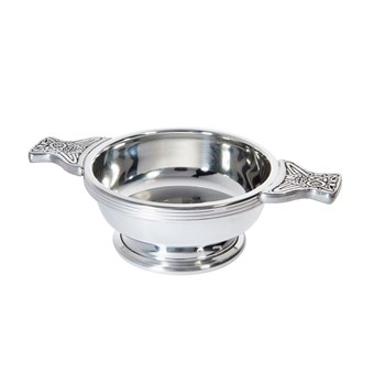 Thistle Stamp Medium Pewter Quaich Thistle Stamp Medium Pewter Quaich
