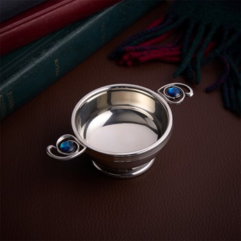 Kilda Quaich – Blue Abalone Gem Heart Handles