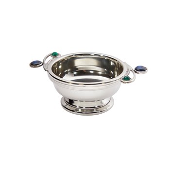 Lomond Quaich, blue and green gemstone handles