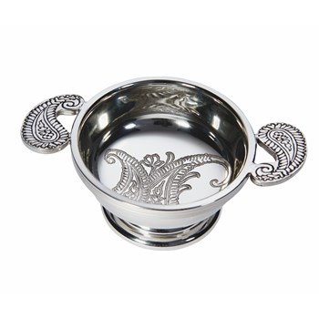Paisley Small Pewter Quaich Paisley Small Pewter Quaich