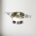 Small Celtic Gold Pewter And Brass Quaich Small Celtic Gold Pewter And Brass Quaich