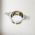 Small Brass Rim Pewter Quaich Small Brass Rim Pewter Quaich