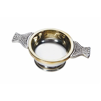 Brass Rim Small Pewter Quaich Brass Rim Small Pewter Quaich
