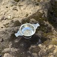 Small Celtic Gold Pewter And Brass Quaich