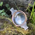 Small Copper Rim Pewter Quaich