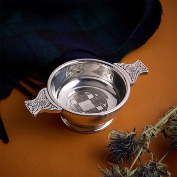 Tartan Standard Pewter Quaich