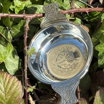 Standard Thistle Pewter Quaich