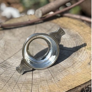 Standard Glass Base Pewter Quaich
