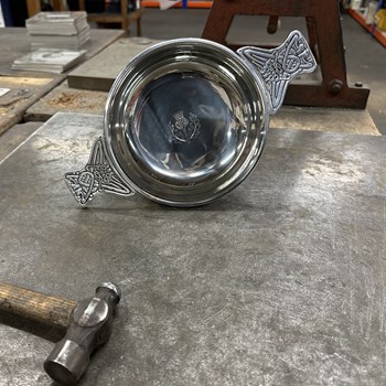 Extra Large Thistle Pewter Quaich