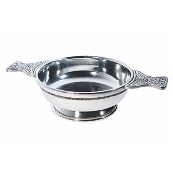 Extra Large Celtic Band Pewter Quaich