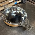 Extra Large Wood and pewter Quaich