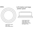 Medium And Large Pewter Quaich Plinth Medium And Large Pewter Quaich Plinth