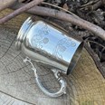 Patterned Childs Quarter Pint Pewter Mug