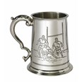 Rugby Scene One Pint Pewter Tankard