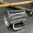 Embossed Golfer One Pint Pewter Tankard
