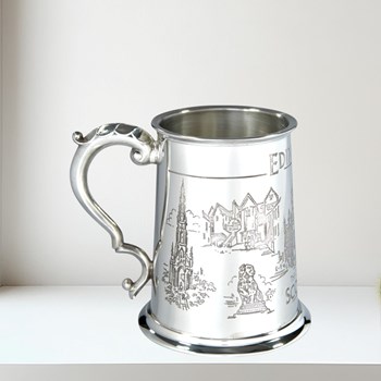 Edinburgh 1 pint pewter Tankard