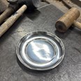 Small Polished Pewter Plate