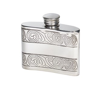 2oz Kells Kidney Pewter Kidney Hip Flask