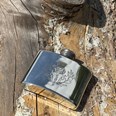2oz Thistle Pewter Kidney Flask 2oz Thistle Pewter Kidney Flask