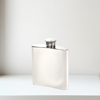3oz Plain Pewter Kidney Hip Flask