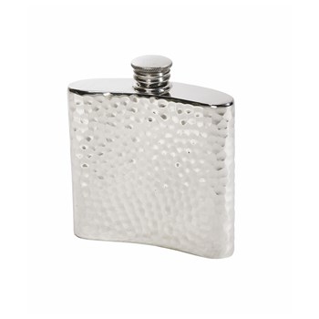 4oz Hammered Pewter Kidney Hip Flask