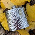 4oz Hammered Pewter Kidney Hip Flask 4oz Hammered Pewter Kidney Hip Flask