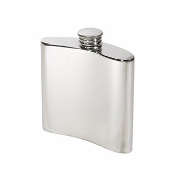 4oz Plain Pewter Kidney Hip Flask