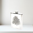 6oz Fishing Scene Pewter Kidney Hip Flask