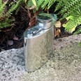 4oz Plain Pewter Kidney Hip Flask With Captive Top