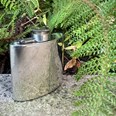 4oz Plain Pewter Kidney Hip Flask With Captive Top