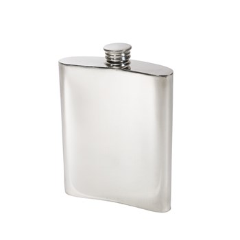 21 Key Stamp Pewter Kidney Hip Flask