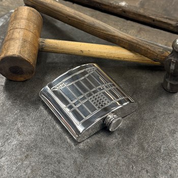 6oz Charles Rennie Mackintosh Pewter Kidney Hip Flask