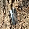 6oz Irish Harp Pewter Kidney Hip Flask