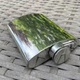 6oz Plain Pewter Kidney Hip Flask With Captive Top