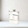 Part Satin 6oz Pewter Kidney Hip Flask
