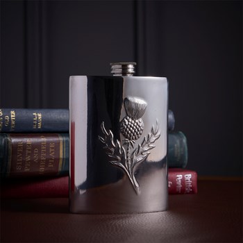 Embossed Thistle 6oz Flask