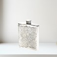 6oz Tiger Leaf Pewter Kidney Flask