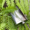 6oz Tiger Leaf Pewter Kidney Flask