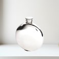 4oz Round Plain Pewter Flask