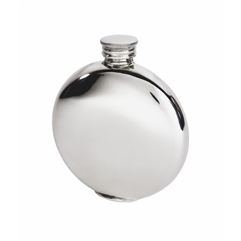4oz Round Plain Pewter Flask