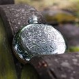 6oz Round Pewter Love Skull Flask