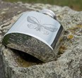 1oz Butterfly Pewter Purse Flask