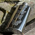 2oz Butterfly Pewter Purse Flask