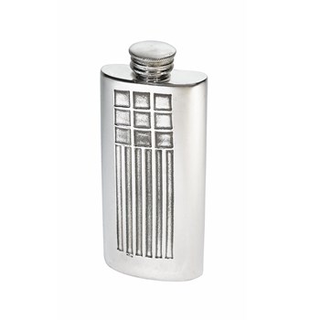 Charles Rennie Mackintosh 2oz Pewter Purse Flask