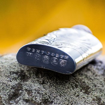 2oz Peacock Pewter Purse Flask