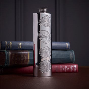 Charles Rennie Mackintosh 3oz Pewter Purse Flask