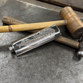 3oz Single Paisley Pewter Purse Flask 3oz Single Paisley Pewter Purse Flask