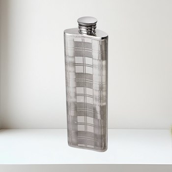 3oz Tartan Pewter Purse Flask